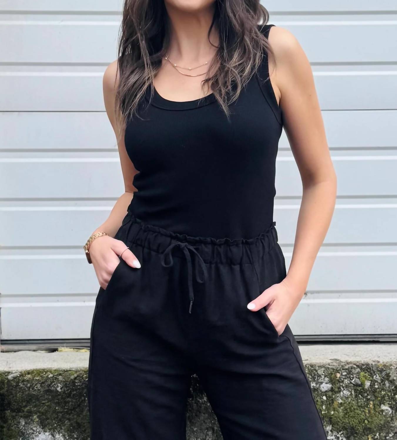 Mila Clothing - Knit Tank Jumpsuit