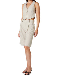 NIA Daisy Trouser Shorts in shell - women's shorts - alternate view