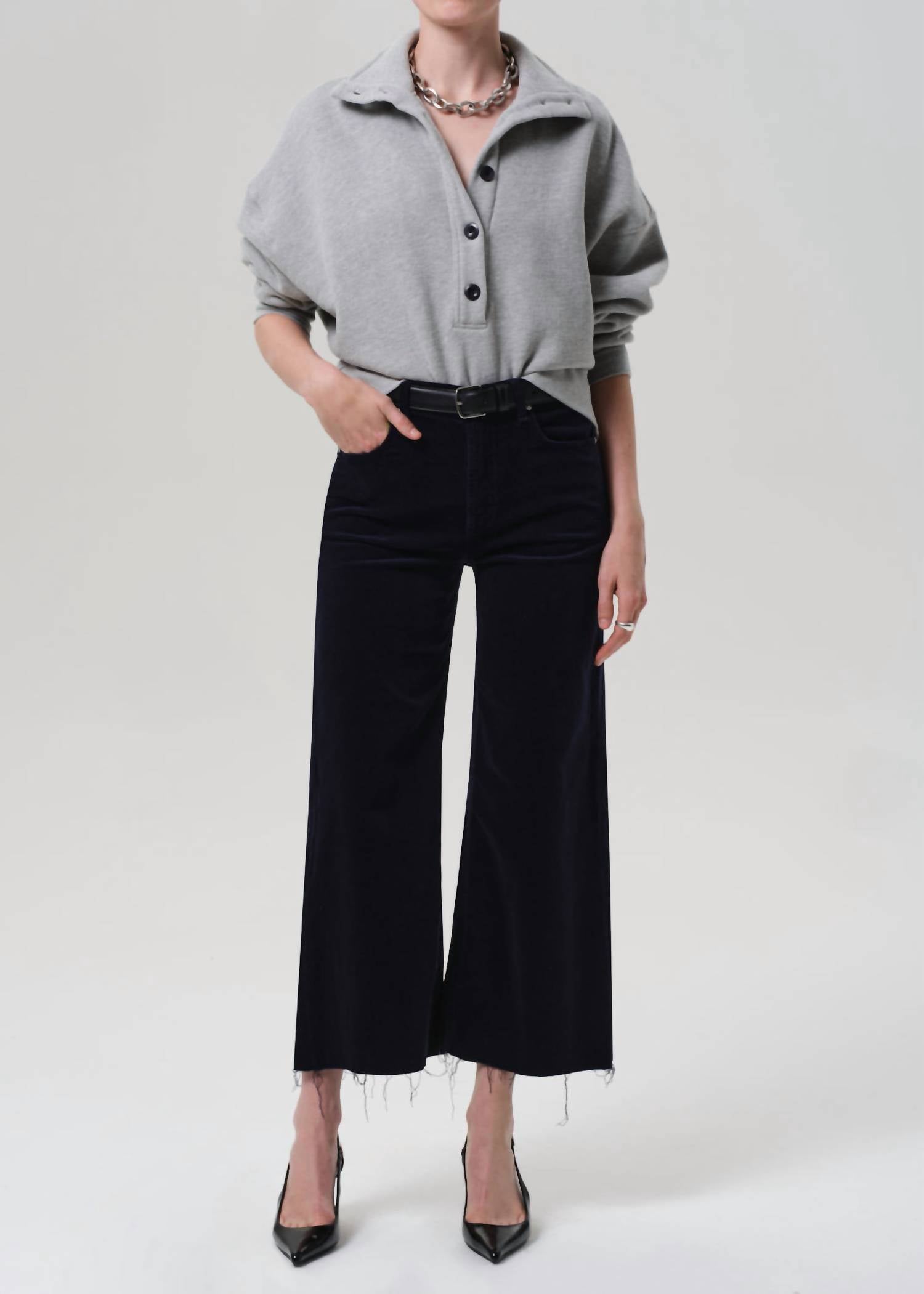 Citizens Of Humanity - Lyra Wide Leg Crop Corduroy Jeans