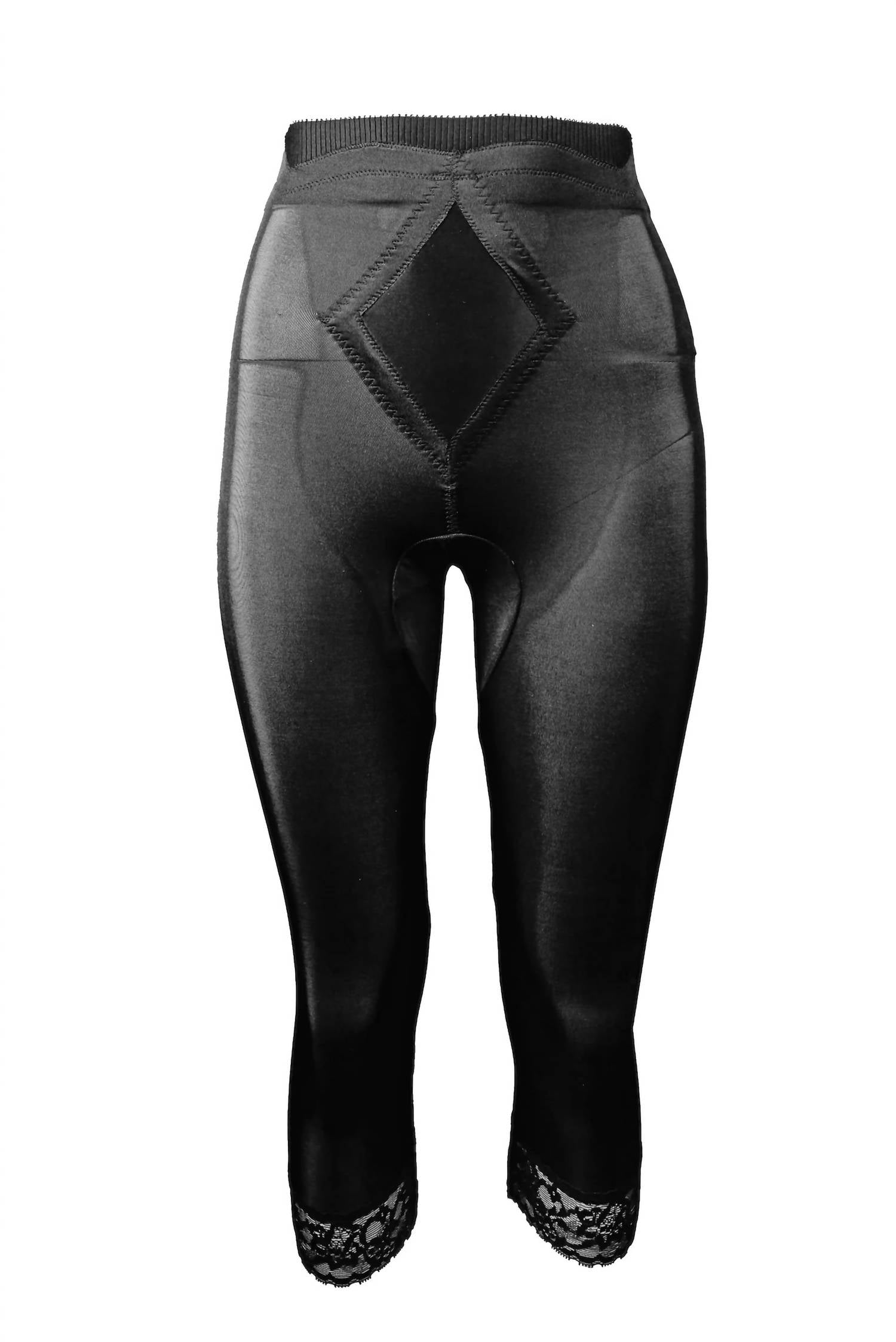 Rago - High Waist Capri Pant Liner With Tummy Control Satin Panel