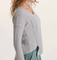Xcvi - Arnie Thermal Asymmetrical V-neck Top