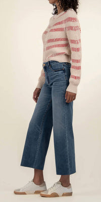 Kut From The Kloth - Reagen Stripe Crewneck Sweater