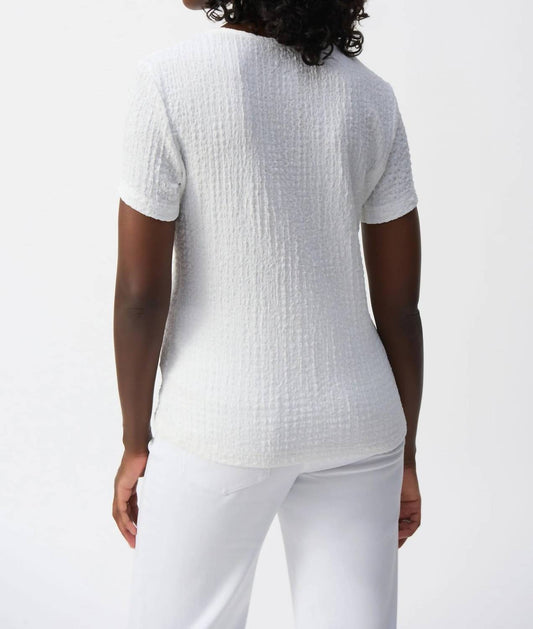 Joseph Ribkoff - Textured Short Sleeve Top