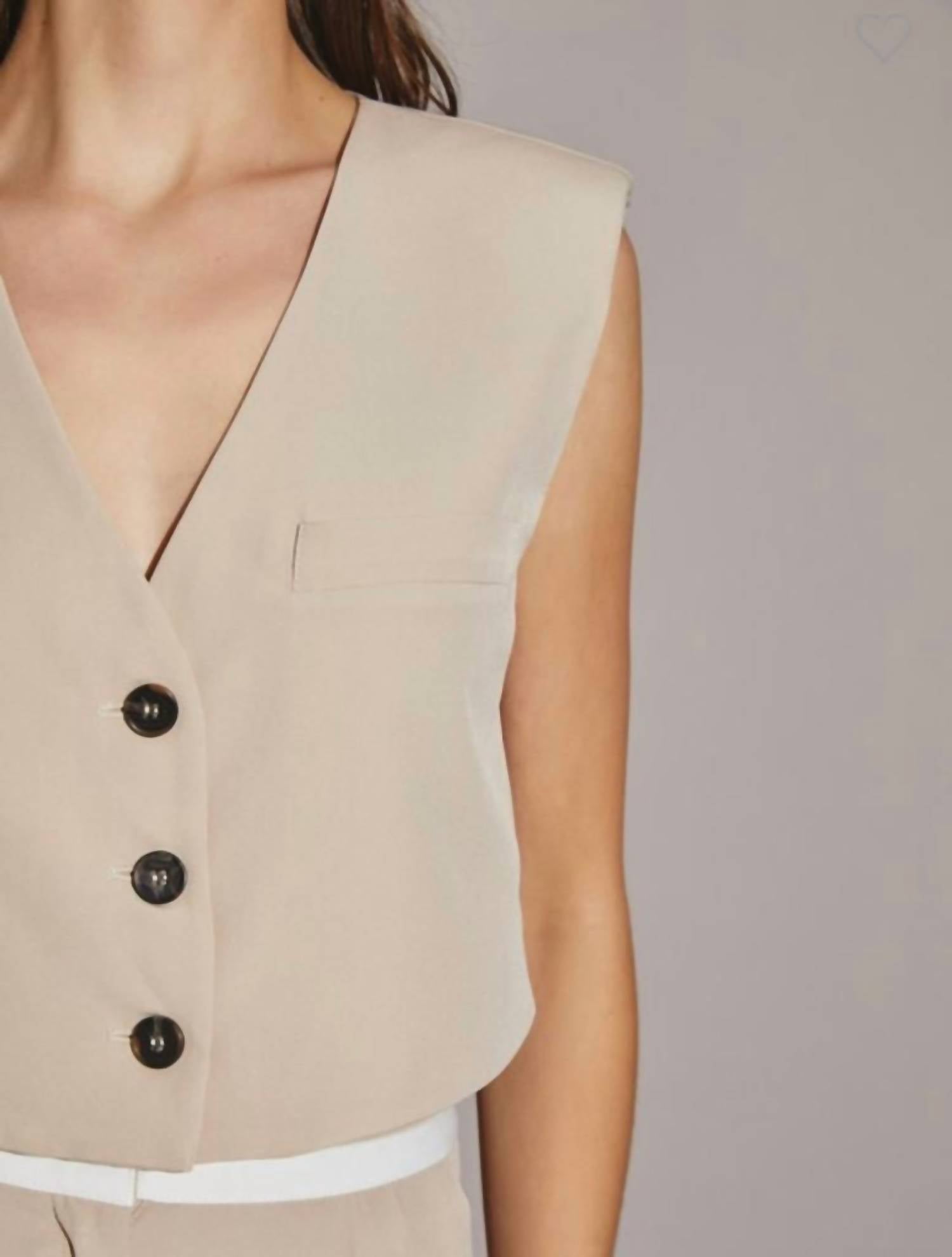 Moda Borboleta - Vest & Wide Leg Pants Set