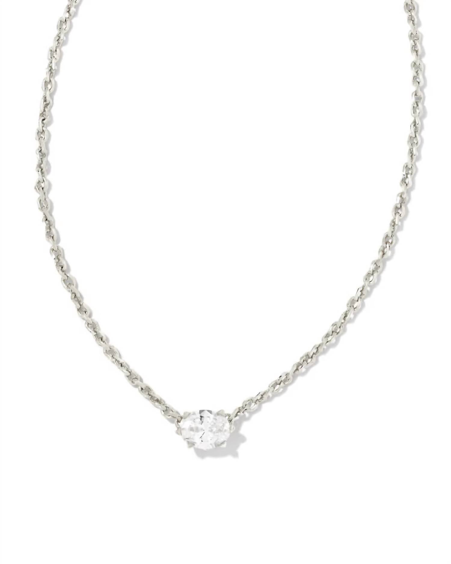 Kendra Scott Women's Cailin Pendant Necklace in white cz - women's jewelry