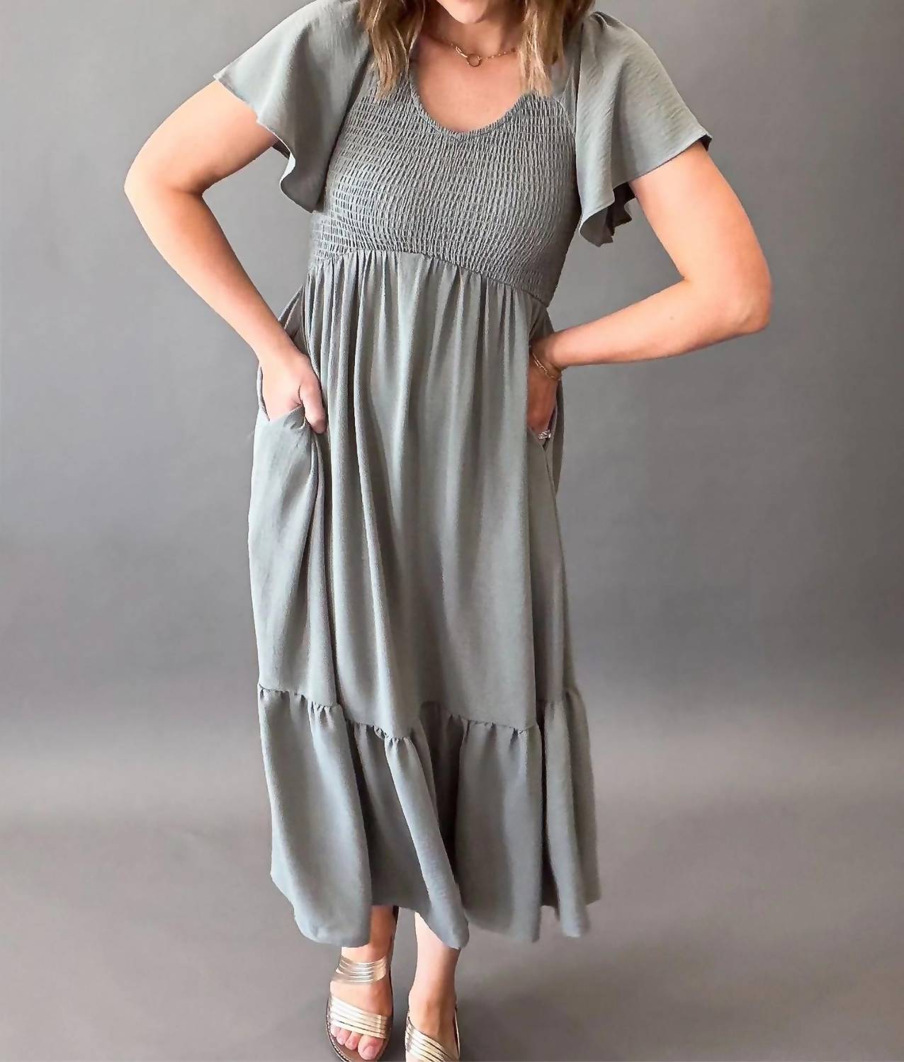 Mikarose - Smocked Midi Dress