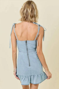 Day + Moon - Ruffle Trim Mini Dress