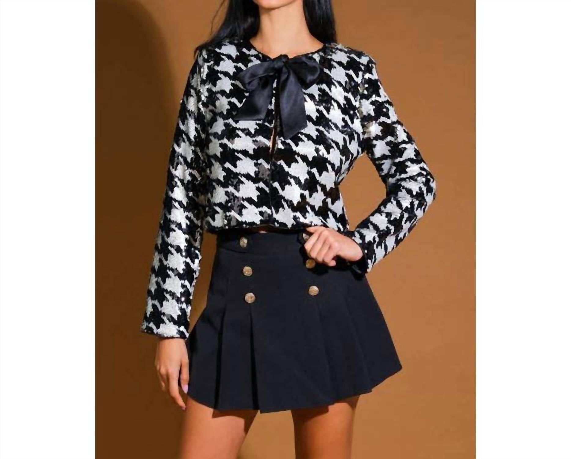 Flying Tomato - Women's Sequin Cropped Jacket