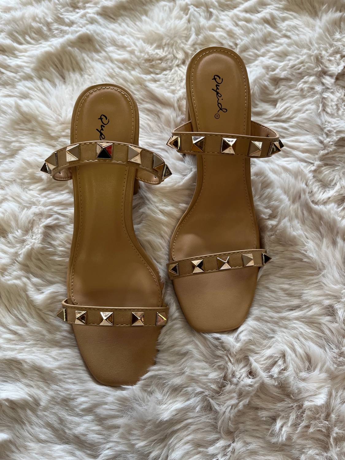 Qupid - Women's Studded High Heels