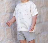Quincy Mae - Boys Boxy Tee And Play Shorts Set