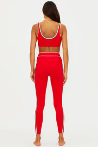 Beach Riot Solara High Compression Legging in red - women's pants - detail view