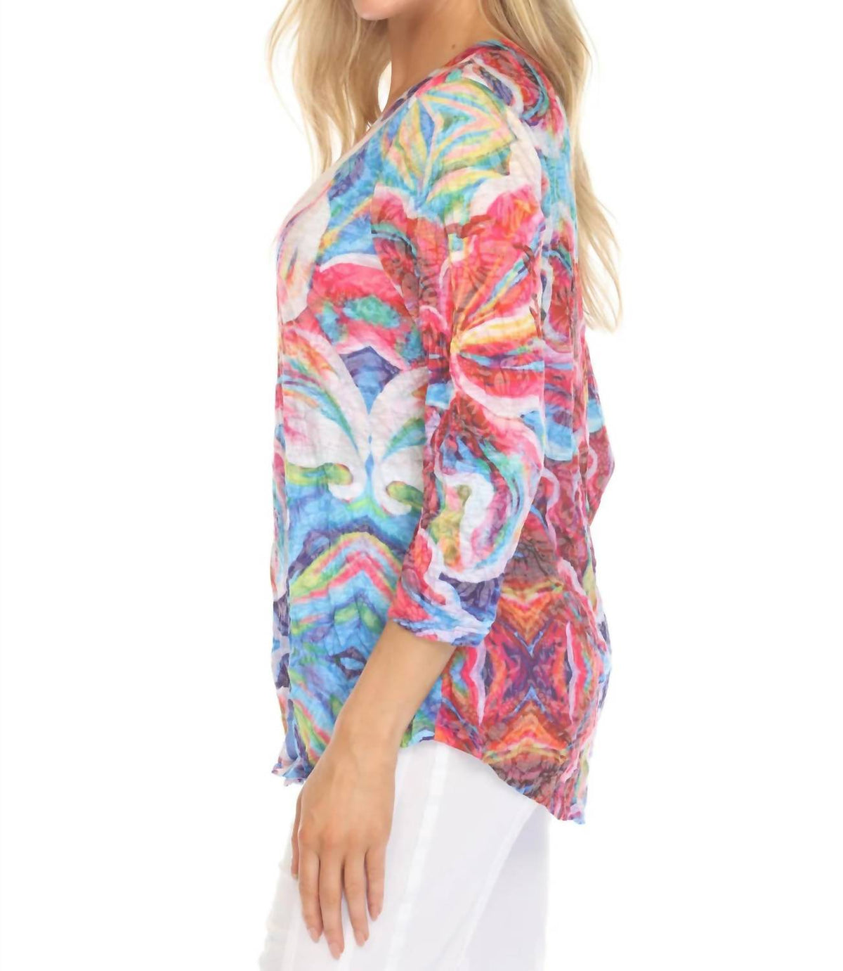 Carine - Vibrant V-neck Top