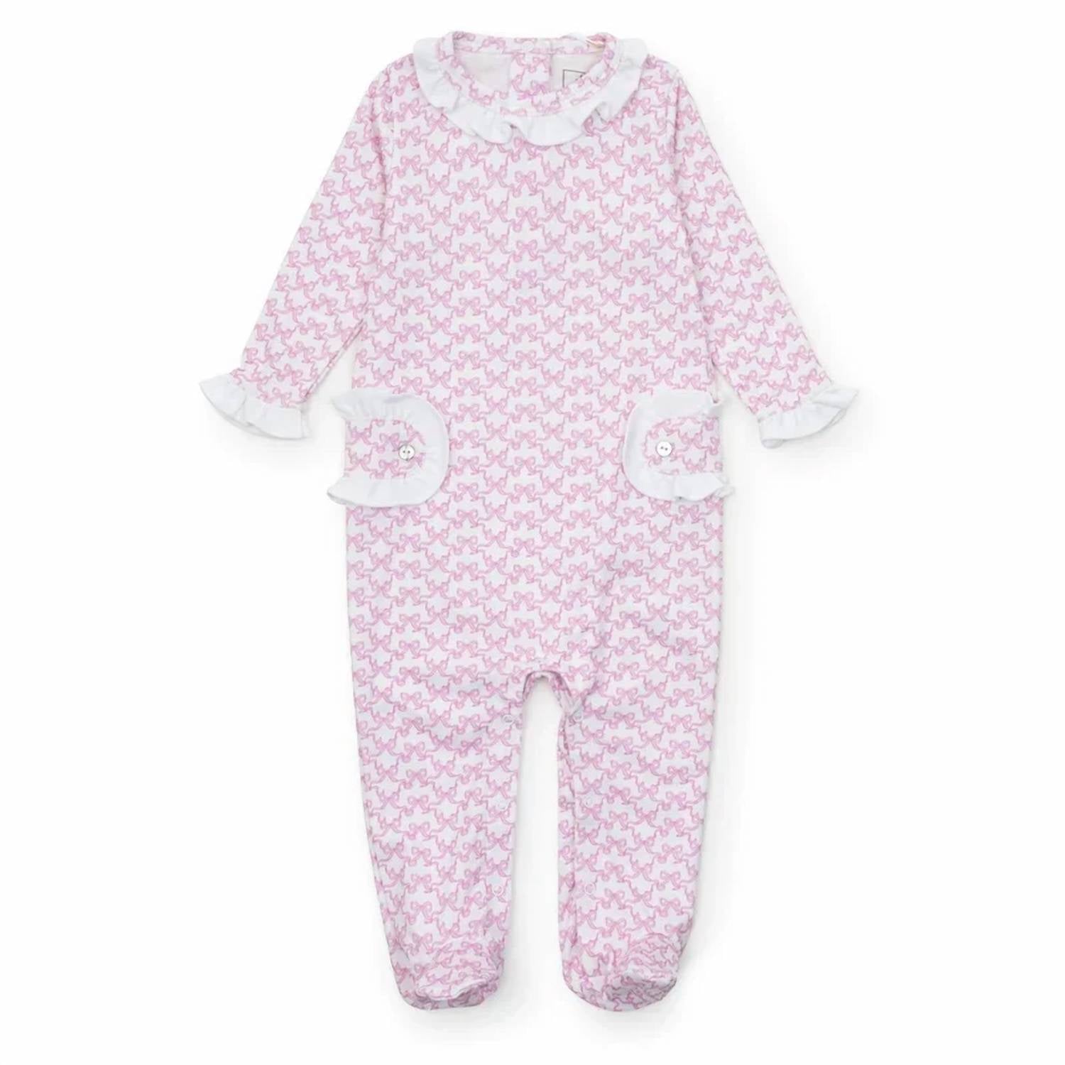 Lila + Hayes - Baby's Pretty Bows Lucy Footie