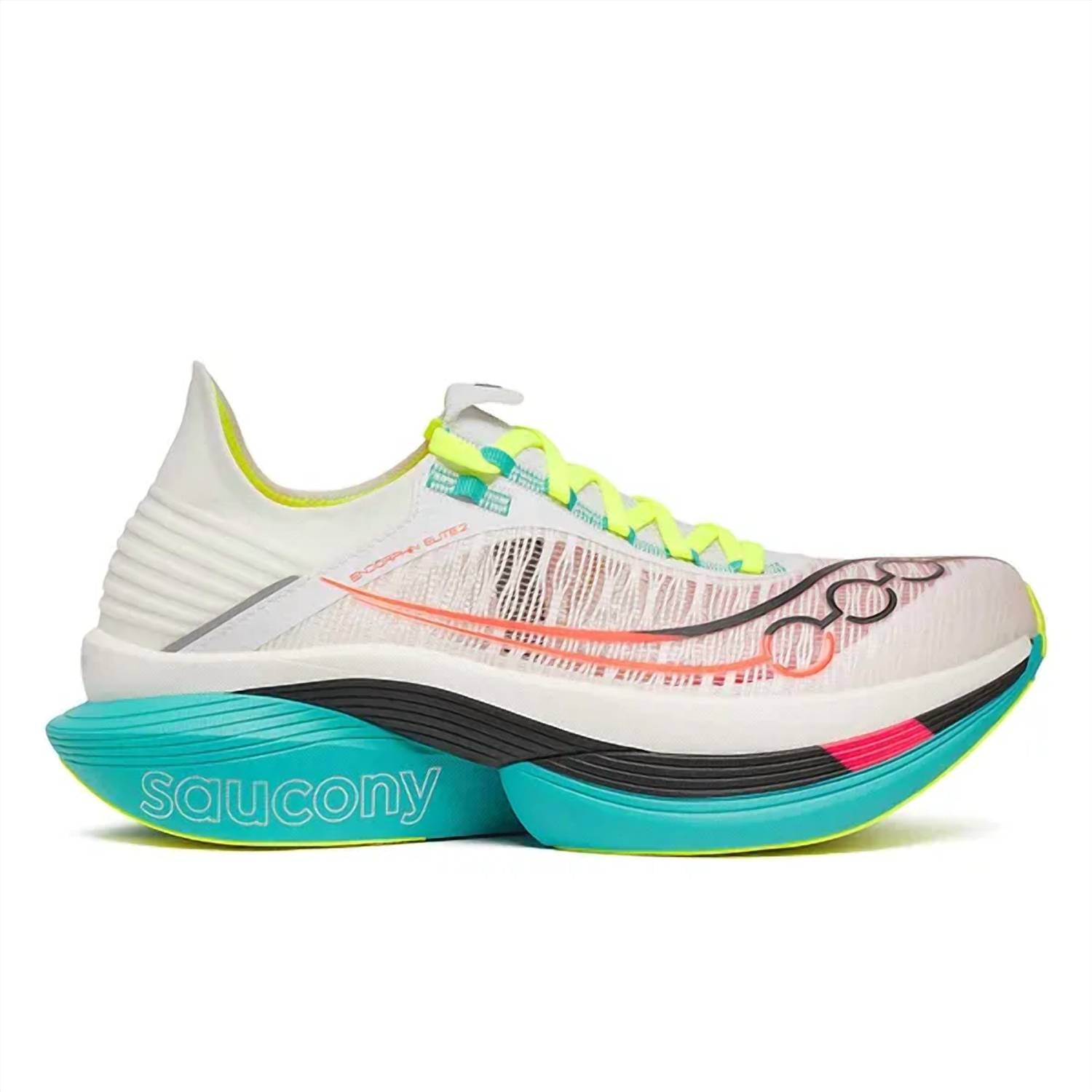 SAUCONY Unisex Endorphin Elite 2 Running Shoes in white mutant - women's shoe