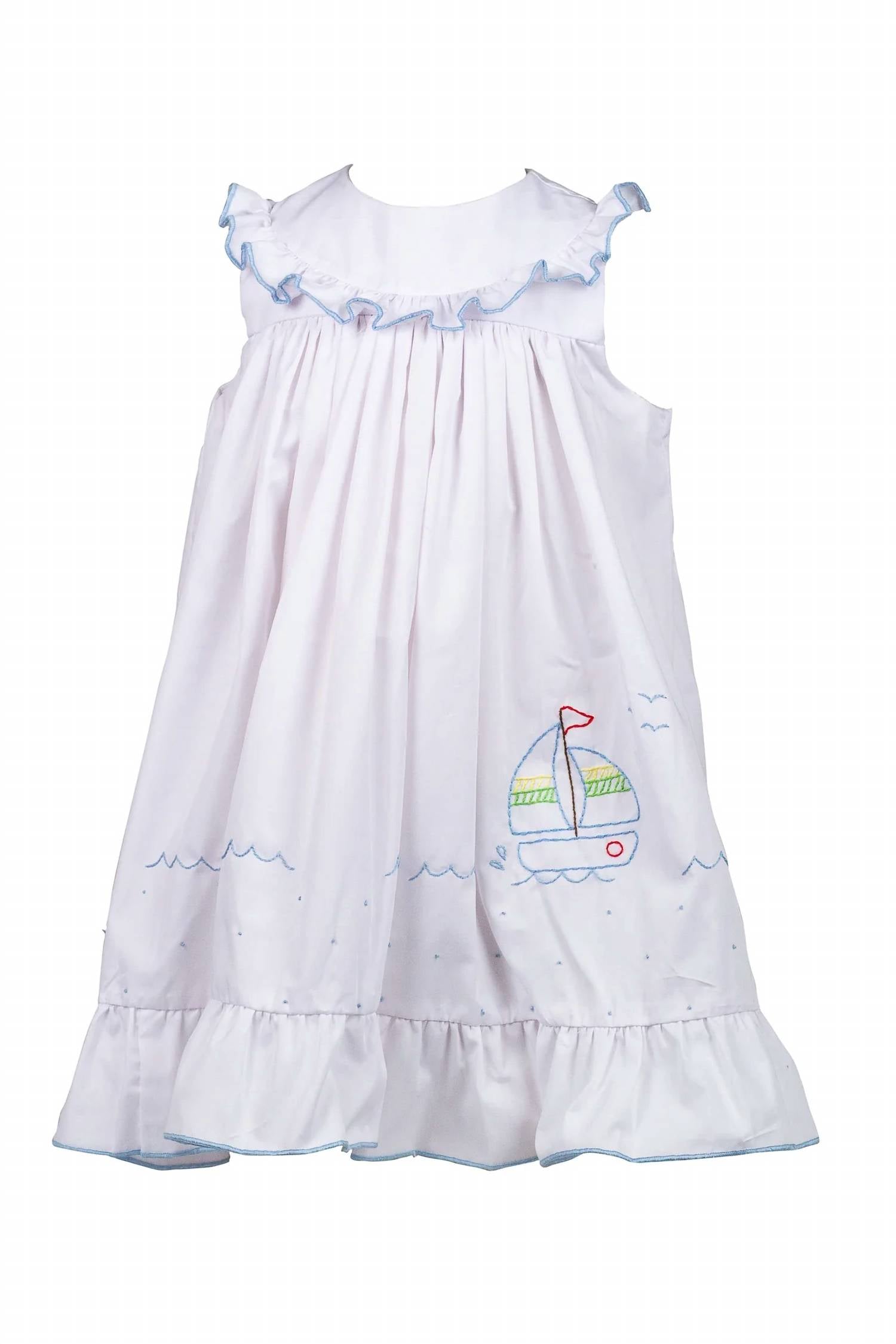 The Proper Peony - Girl's Seashore Sleeveless Dress
