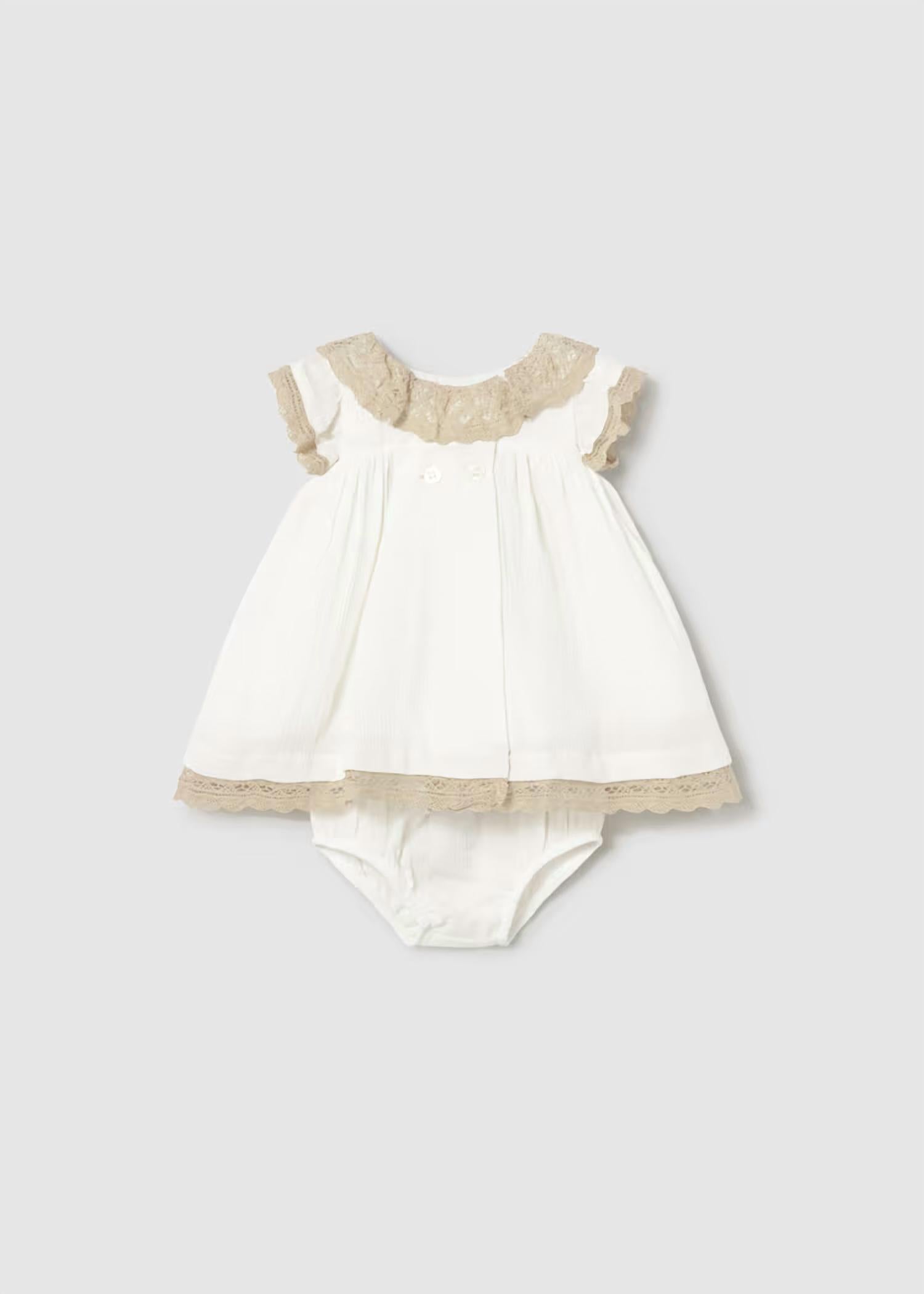 Mayoral - Trim Lace Cotton Dress