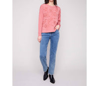 Charlie B - Scuba Knit Top With Soutache Front Detail