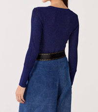Lanhtropy - St. Moritz Lurex Knitted Top