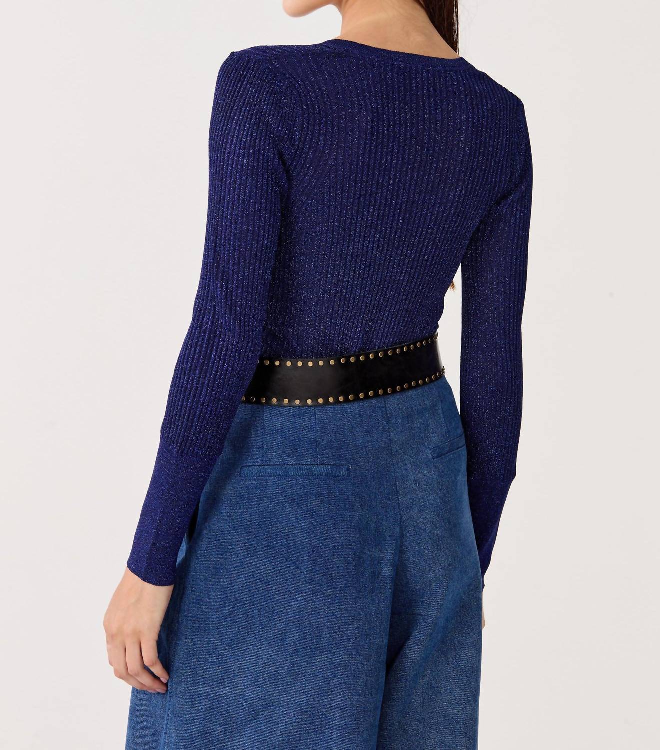 Lanhtropy - St. Moritz Lurex Knitted Top
