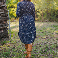 ARIAT Culham Midi Shirt Dress in blue - women's dress - view 5