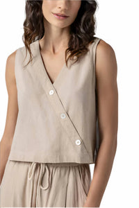 Lilla P - Cross Front Sleeveless Top