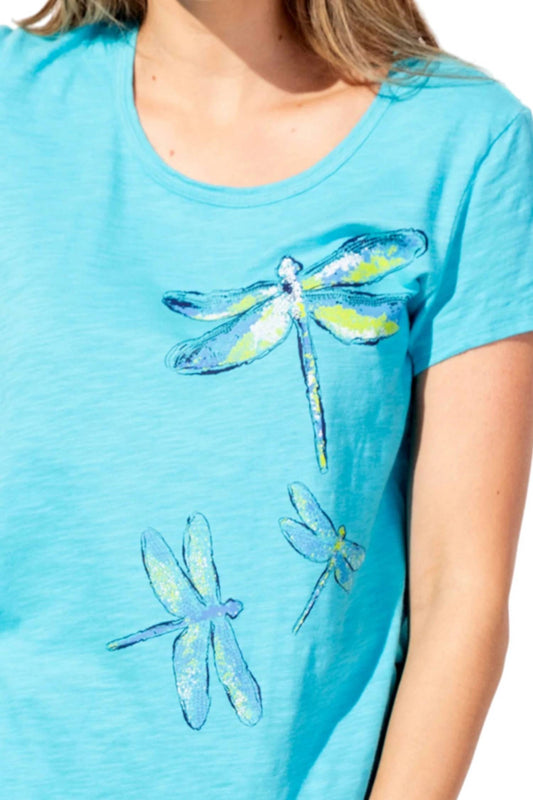 Habitat - Destination Mosaic Dragonflies Scoop Neck Tee