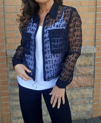 Picadilly - Zip-front Cropped Embellished Jacket