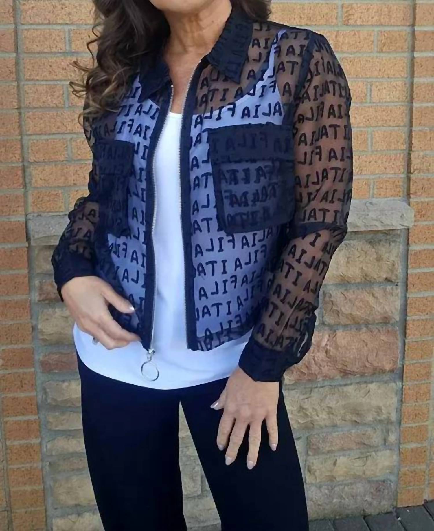 Picadilly - Zip-front Cropped Embellished Jacket