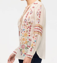 Johnny Was PAULINA SHIRT in ecru - women's blouse - detail view