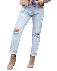 Grace And Lace - Mid-rise Girlfriend Jean