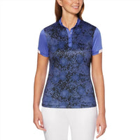 Pga Tour - Women's Activewear Printed Short Sleeve Golf Polo
