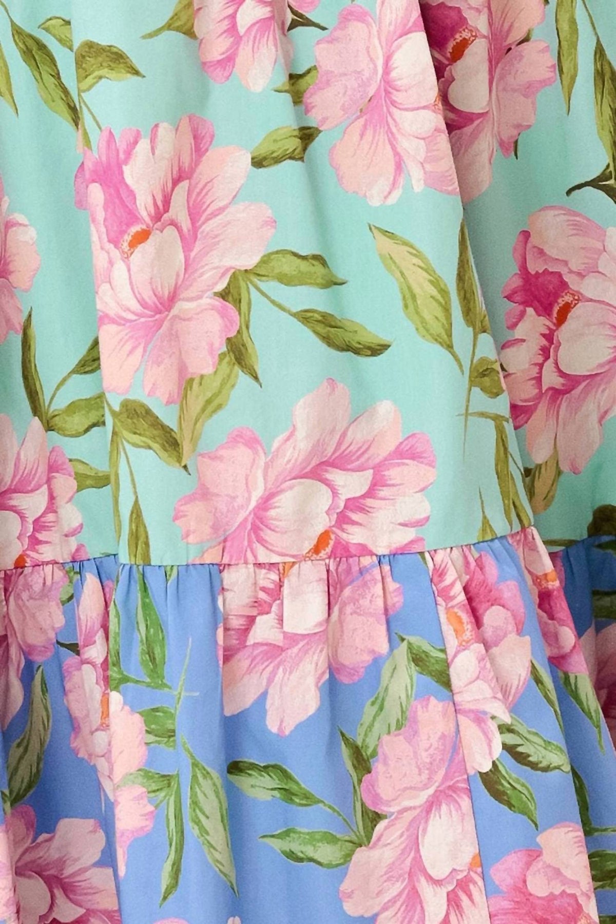 Flying Tomato - Patchwork Printed Woven Maxi Dress