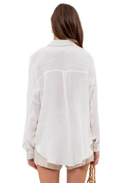Blu Pepper - Breezy Oversized Button Down Shirt