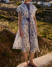 Oliphant - Cap Sleeve Shirt Midi Dress