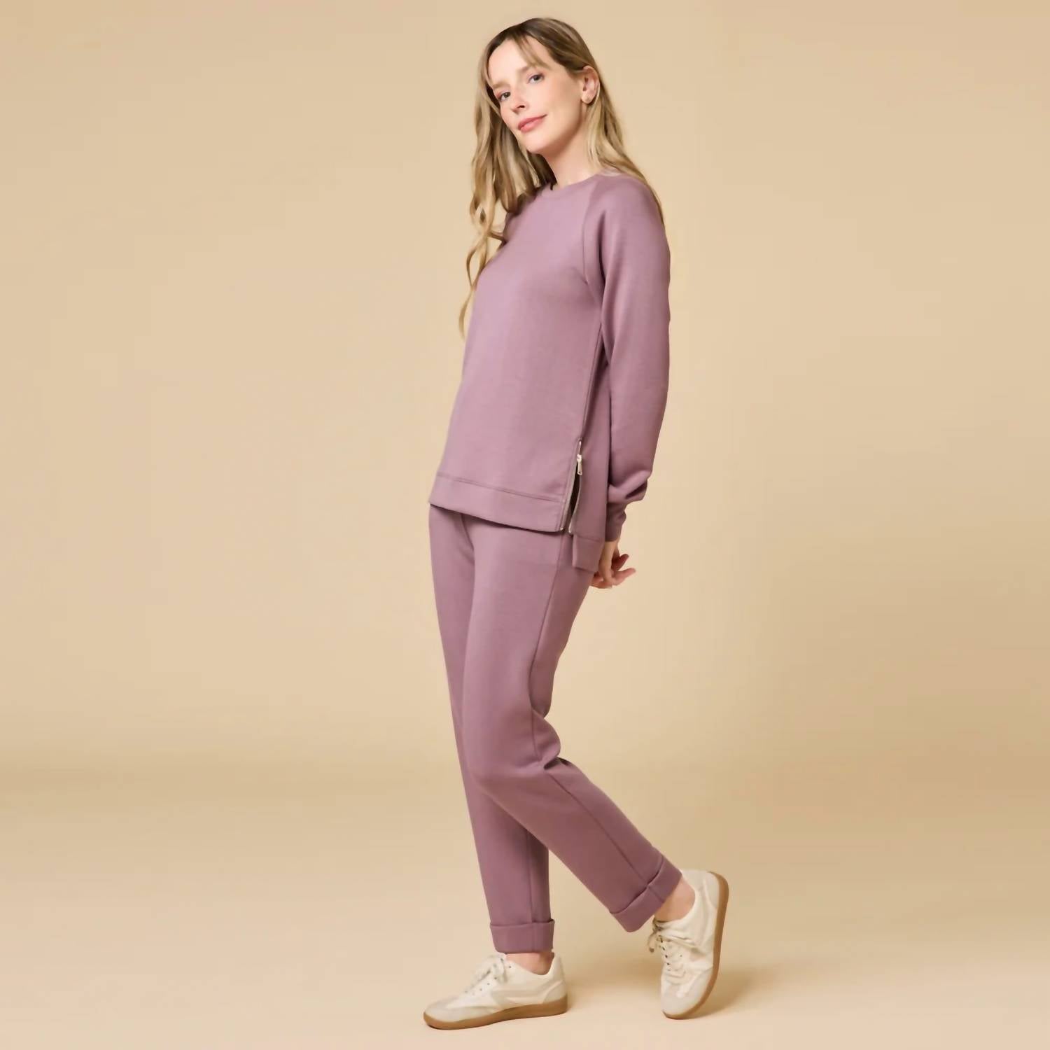 Softies - Dreamtech Crew Tunic With Side Zip & Flood Pant Set