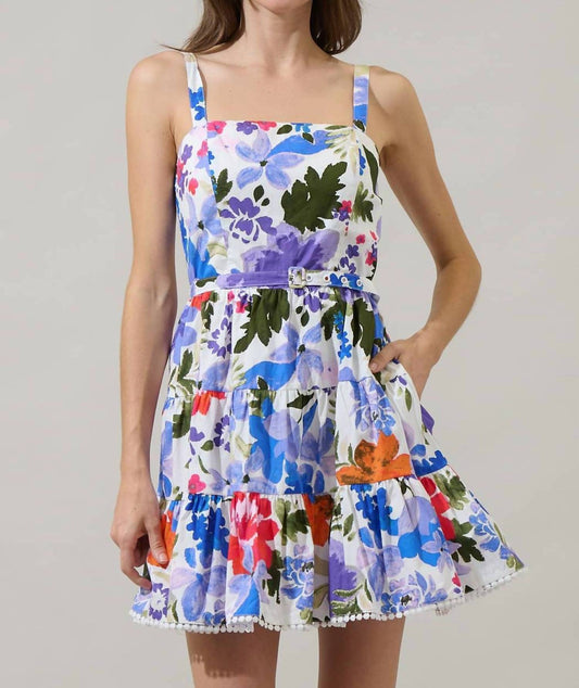 Sugarlips - Amania Floral Nayra Tiered Poplin Mini Dress