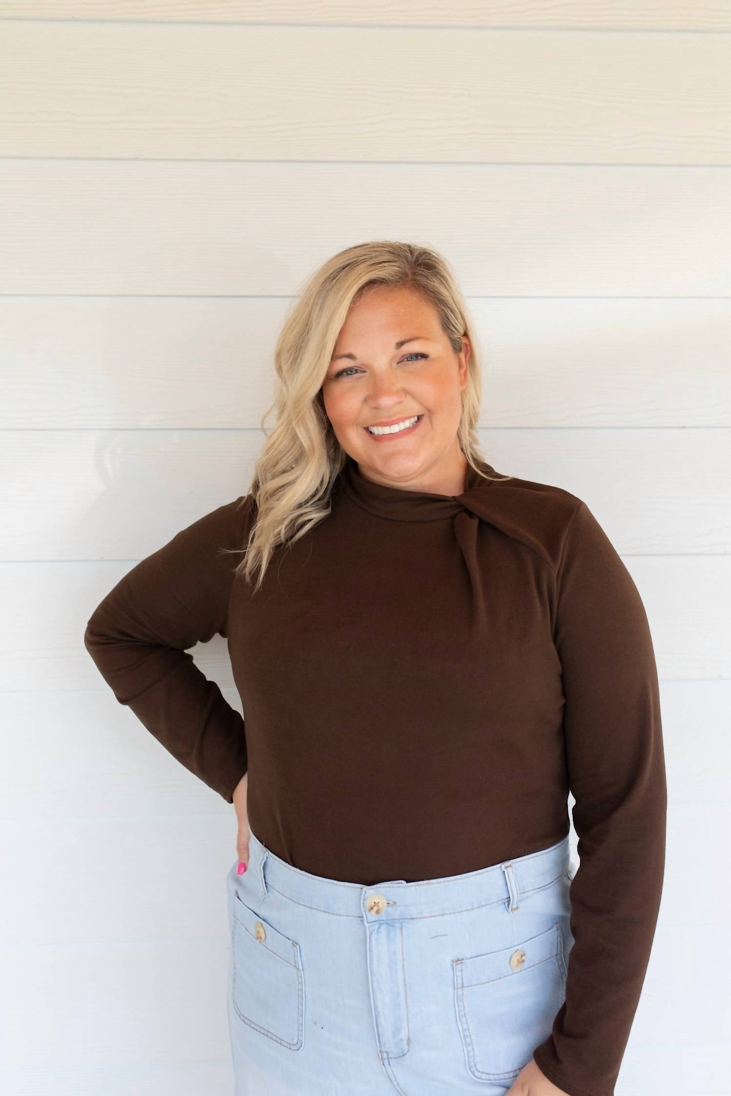 Gilli - Forget Me Knot Long Sleeve Blouse