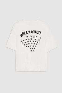 ANINE BING Louis Hollywood Tee in ivory - women's t-shirt - view 4