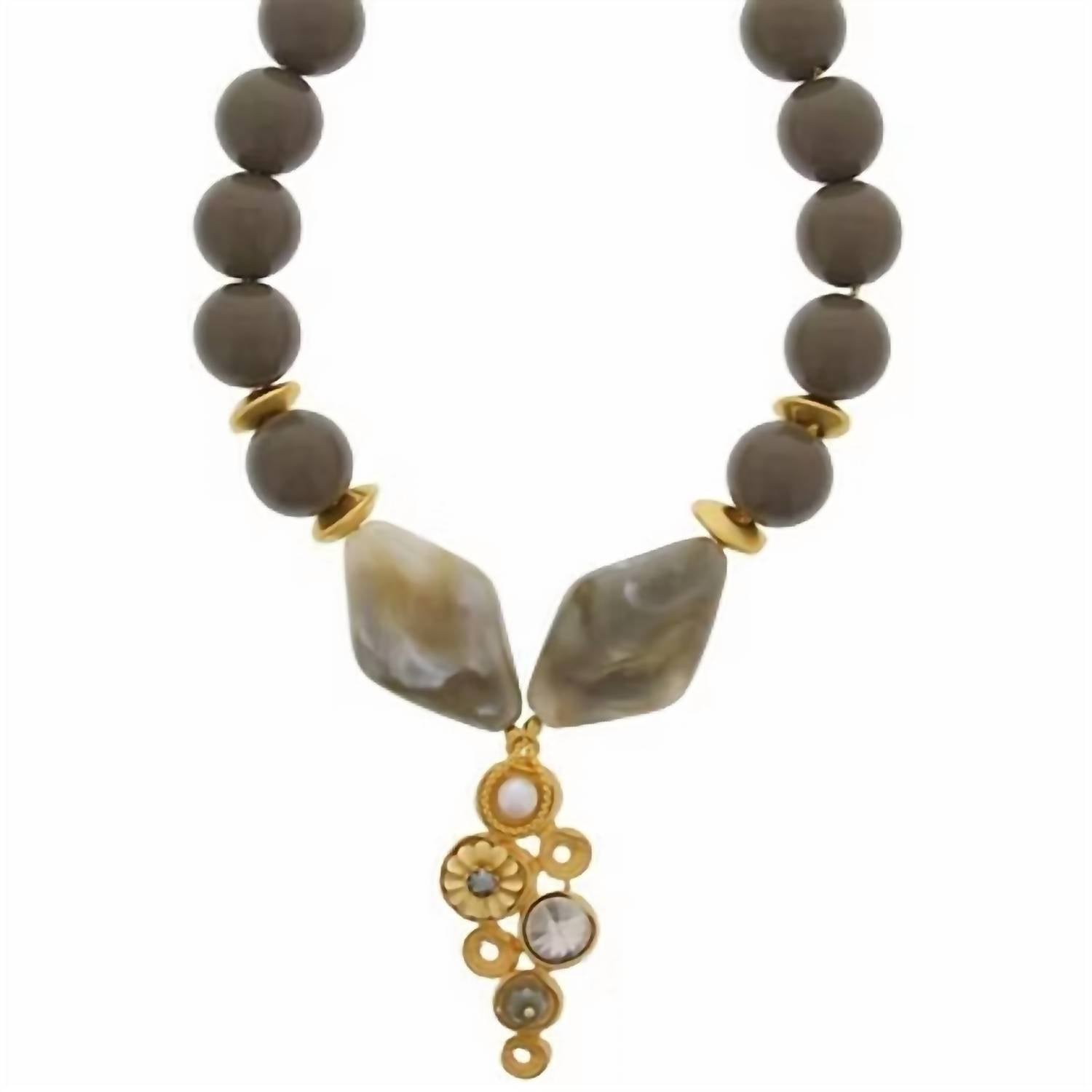 Nour London - Women's Semiprecious Stone Statement Necklace