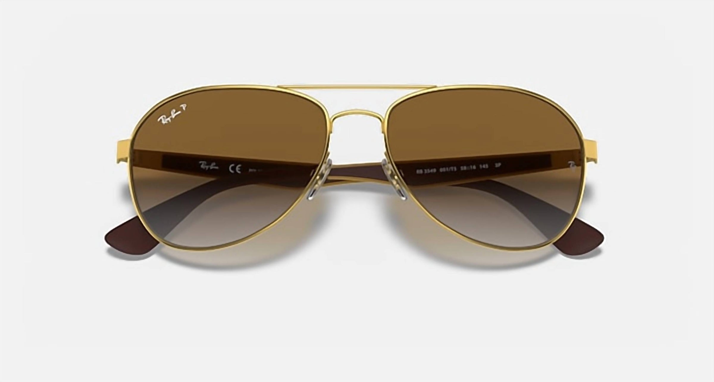 Ray Ban - Pilot Medium Polarized Sunglasses Rb3549 - 001 - T5