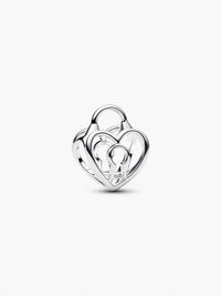 Pandora Openwork Heart Padlock Charm in silver - women's jewelry