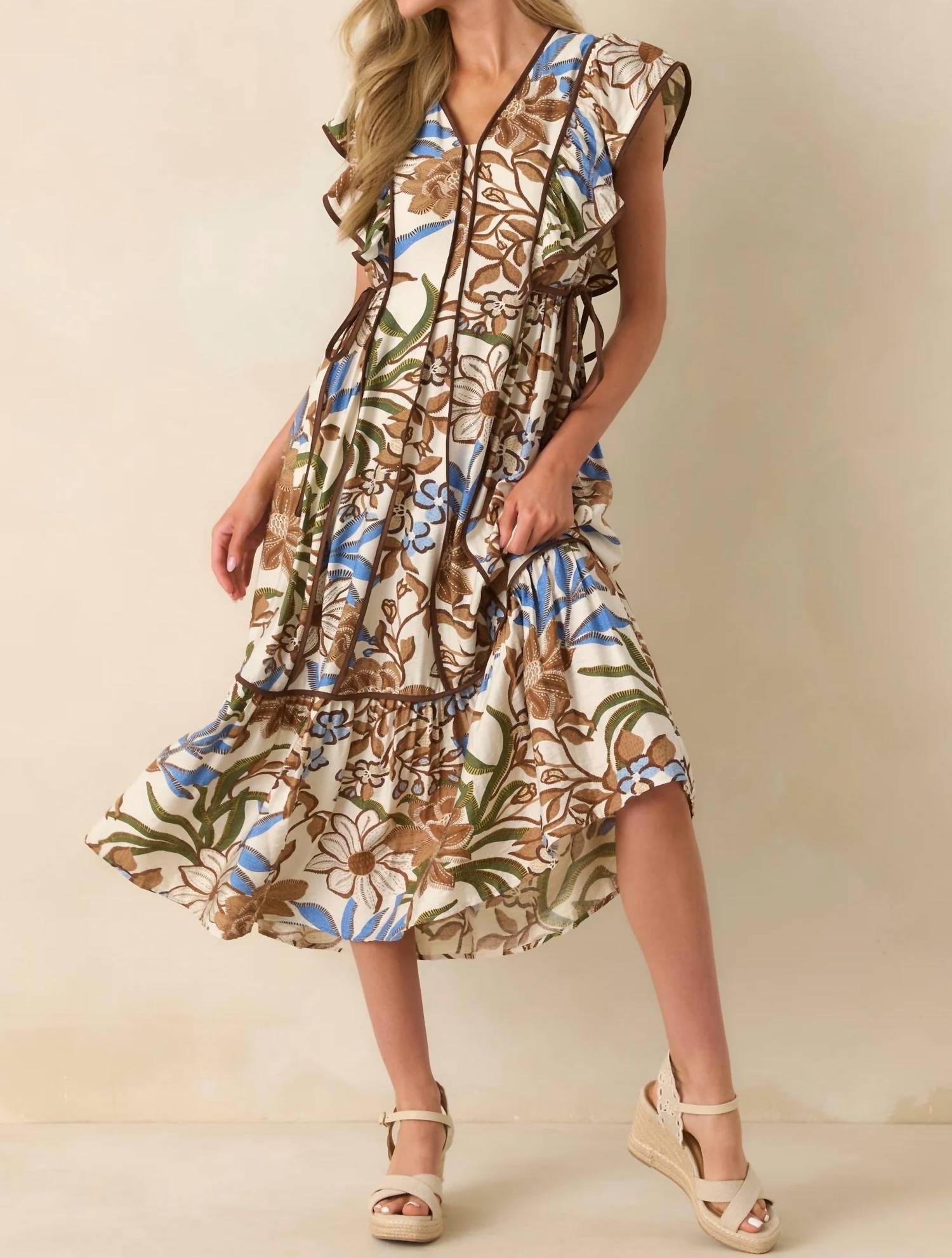 Entro - Bree Floral Midi Dress