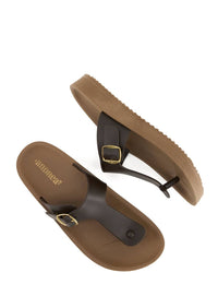 Andrea Women's Adjustable Buckle Sandal in dark brown - women's sandal - view 4