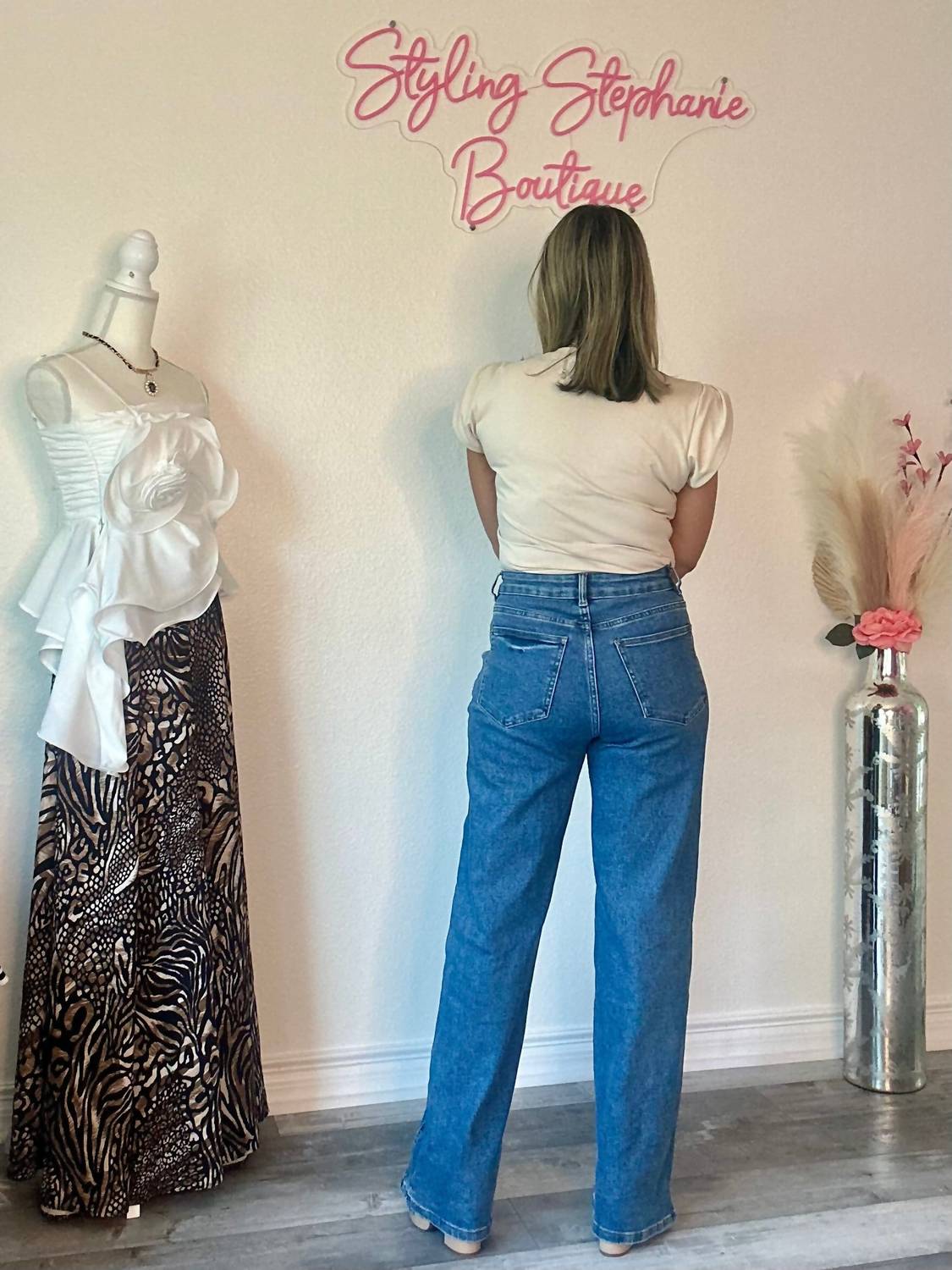 Muy Muy Fancy - Denim Two Tone Waistband Pants