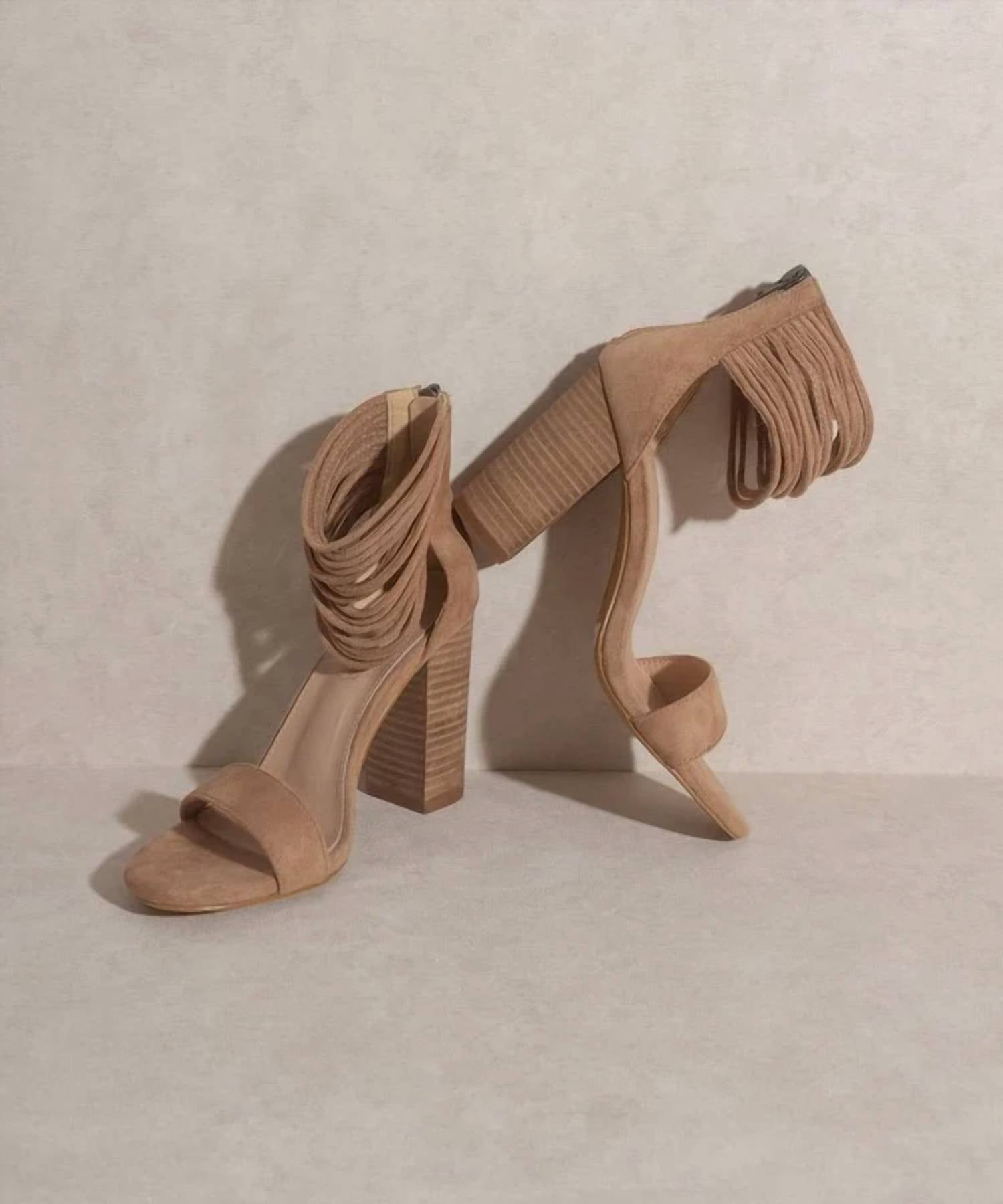 Oasis Society - Women's Blair Thick Ankle Strap Block Heels