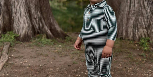 Me & Henry - Kid's Stripe Kingston Polo Romper