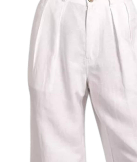 Elan - Linen Pleated Front Pants