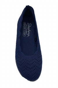 Skechers Women's Cleo Flex Wedge Shoes in navy 1 - women's shoe - view 4