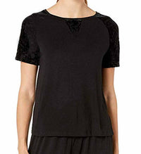 Flora Nikrooz - Women's Velvet Burnout Short Sleeve Pajama Top