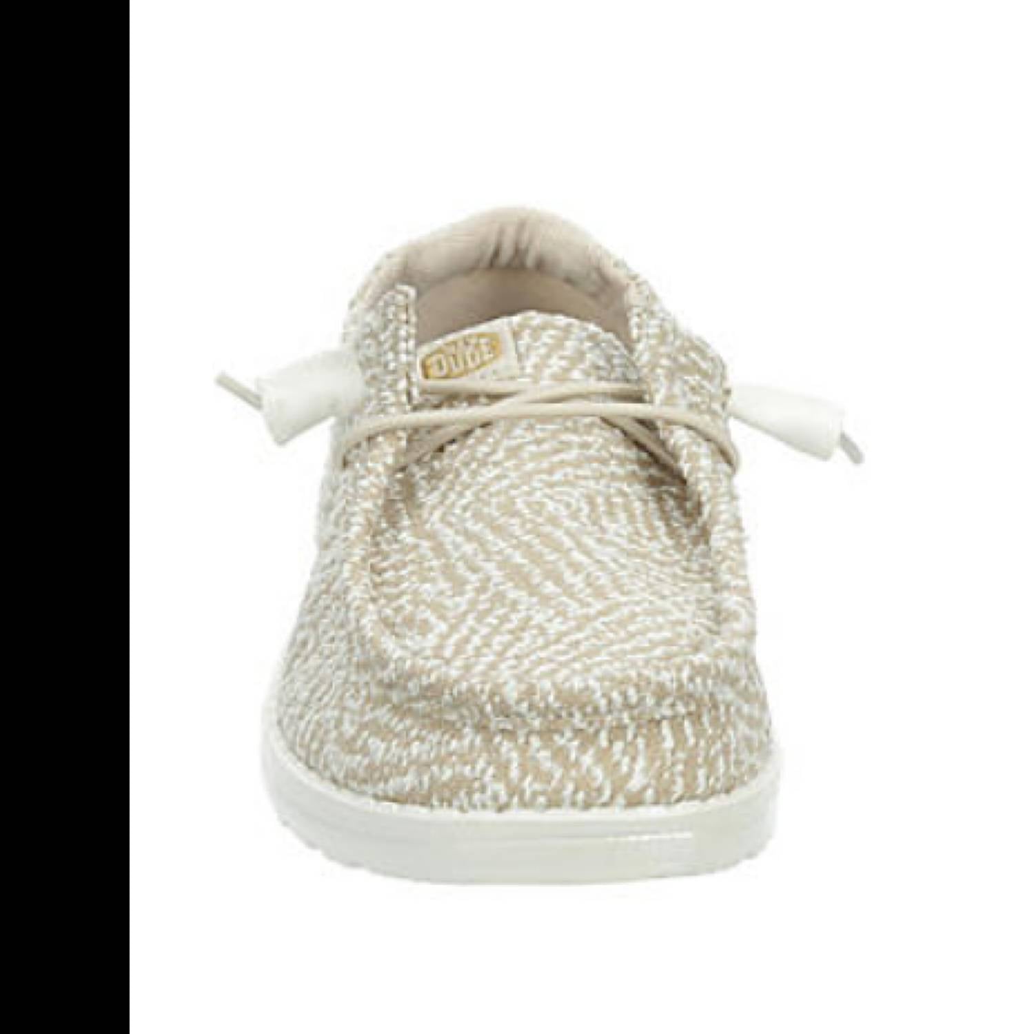 HEY DUDE Women's Wendy Woven Shoes in cream - women's flats - detail view